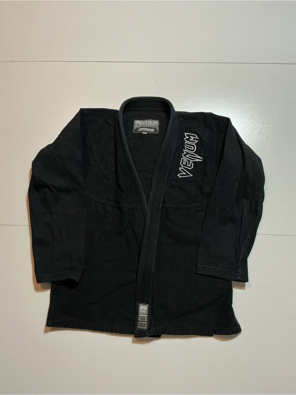 Venum Contender Brazilian Jiu Jitsu BJJ MMA Black Gi Competition Kimono Jacket